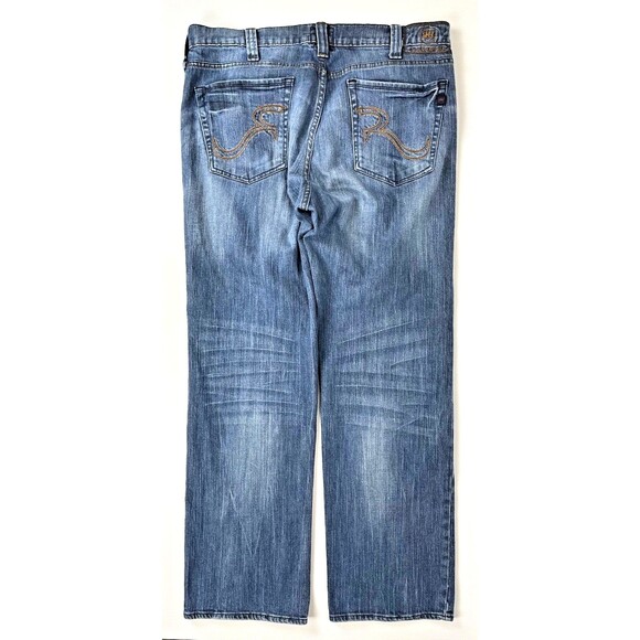 Rock & Republic Jagger Relaxed Straight Medium Wash Jeans - Men's Size 38x32 - Picture 3 of 8